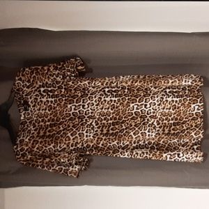 Leopard A-line Leopard Print swing dress